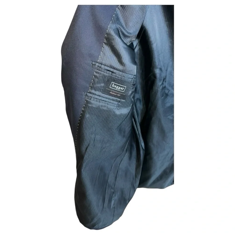 Haggar Sport Coat Blazer Men’s Size 44 Regular Blue 2 Button